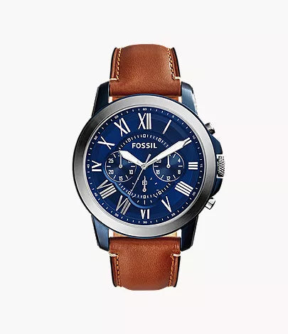 Grant 44mm Chronograph Black Leather Watch N9
