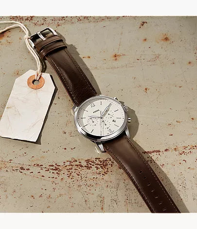 Neutra 44mm Chronograph Brown Leather Watch