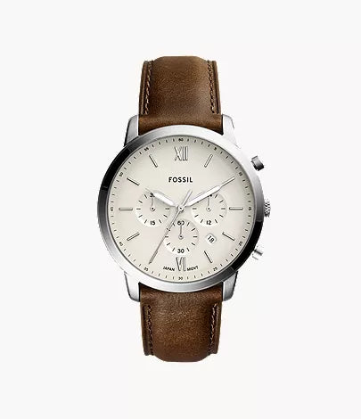 Neutra 44mm Chronograph Brown Leather Watch