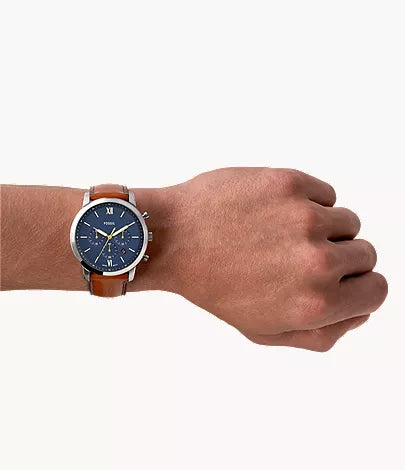 Neutra 44mm Chronograph Brown Leather Watch