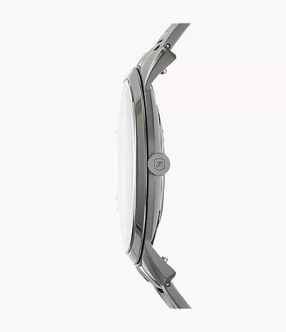 Minimalist 44mm Three-Hand Smoke Stainless Steel Watch