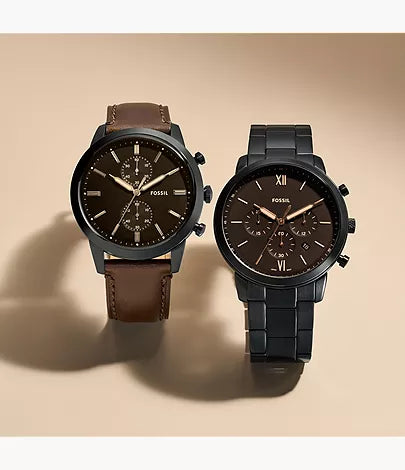 Neutra 44mm Chronograph Black Stainless Steel Watch
