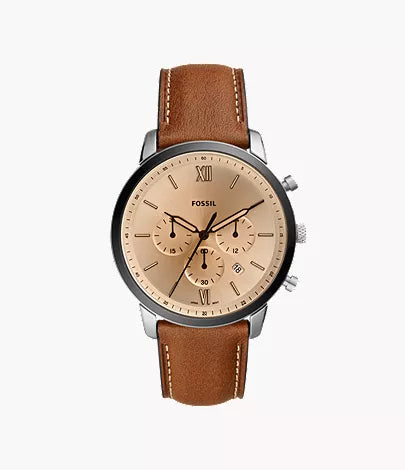 Neutra 44mm Chronograph Brown Leather Watch