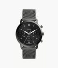 Neutra 44mm Chronograph Smoke Stainless Steel Mesh Watch
