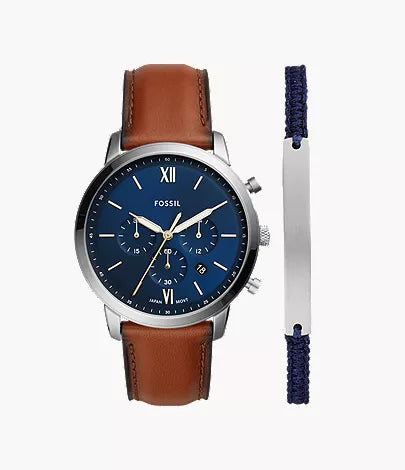 Neutra 44mm Chronograph Brown Leather Watch E3