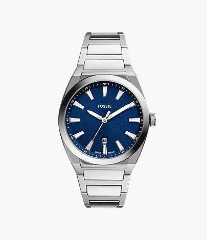 Everett 42mm Three-Hand Date Stainless Steel Watch M0