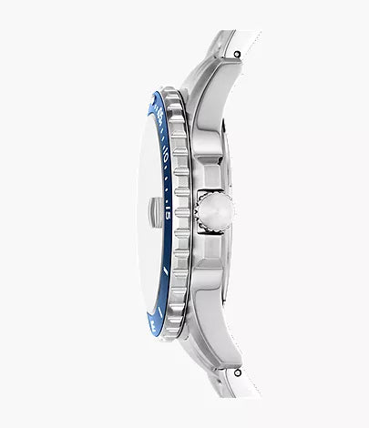 Fossil Blue Dive 42mm Three-Hand Date Stainless Steel Watch