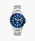 Fossil Blue Dive 42mm Three-Hand Date Stainless Steel Watch