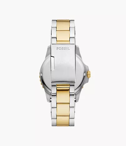 Fossil Blue Dive 42mm Three-Hand Date Two-Tone Stainless Steel Watch