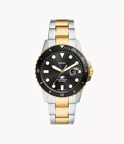 Fossil Blue Dive 42mm Three-Hand Date Stainless Steel Watch G7