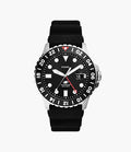 Fossil Blue GMT 46mm Black Silicone Watch
