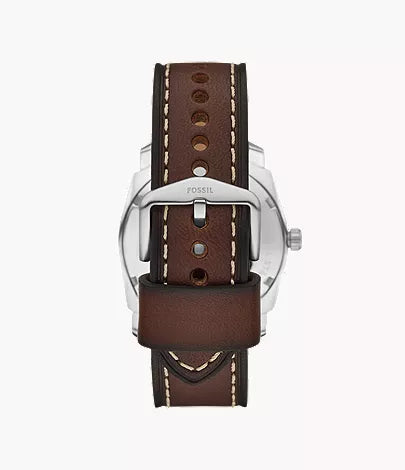 Machine 42mm Three-Hand Date Brown Leather Watch and Bracelet Set