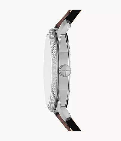 Machine 42mm Three-Hand Date Brown Leather Watch and Bracelet Set