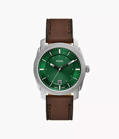 Machine 42mm Three-Hand Date Brown Leather Watch and Bracelet Set G6