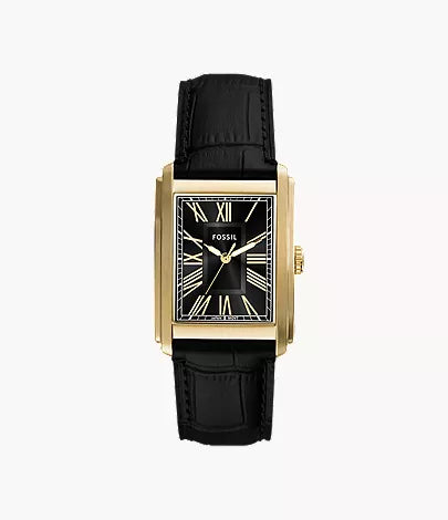 Carraway 30mm Three-Hand Brown Croco Leather Watch T2