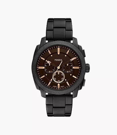 Machine 44mm Chronograph Black Stainless Steel Watch