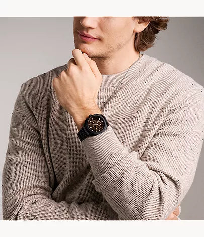 Machine 44mm Chronograph Black Stainless Steel Watch
