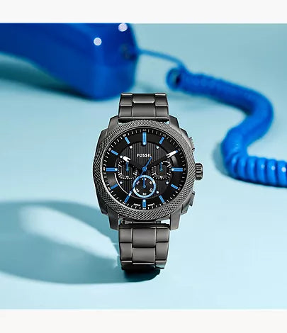 Machine 44mm Chronograph Smoke Stainless Steel Watch