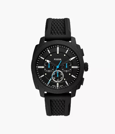 Machine 44mm Chronograph Black Silicone Watch