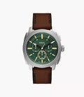 Machine 44mm Chronograph Brown Leather Watch