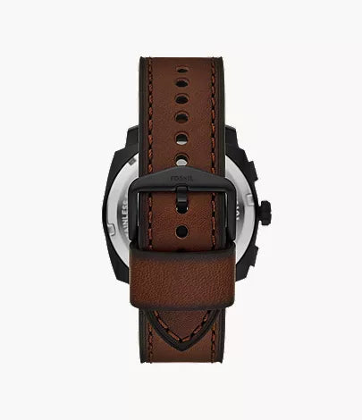 Machine 44mm Chronograph Brown Leather Watch