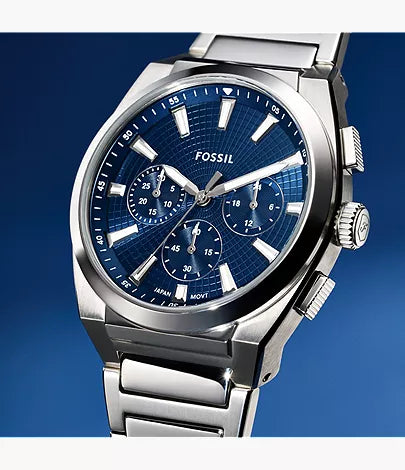 Everett 44mm Chronograph Stainless Steel Watch