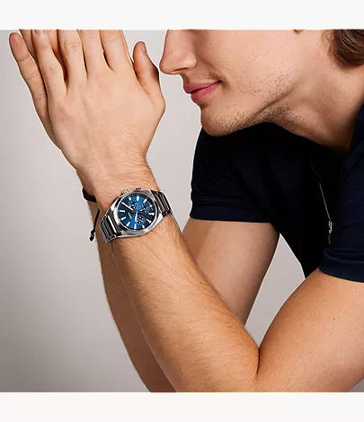 Everett 44mm Chronograph Stainless Steel Watch