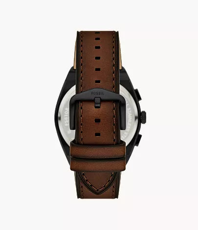 Everett 44mm Chronograph Brown Leather Watch