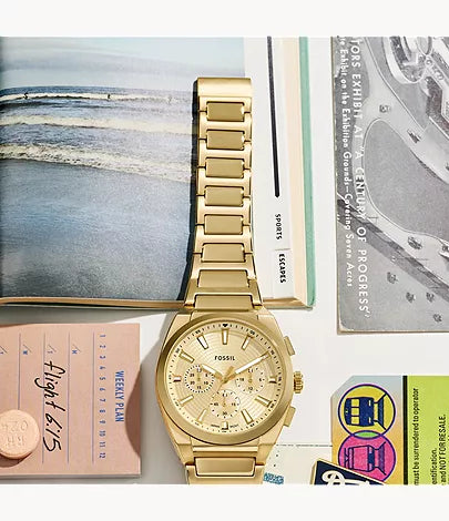 Everett 44mm Chronograph Gold-Tone Stainless Steel Watch