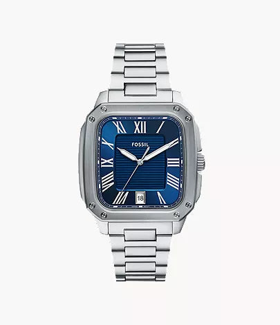 Crosby 42mm Three-Hand Date Stainless Steel Watch