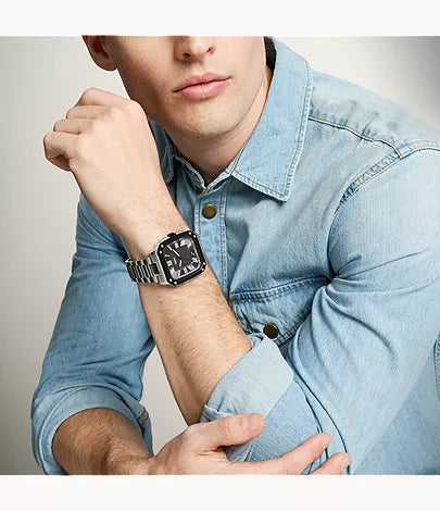Crosby 42mm Three-Hand Date Stainless Steel Watch