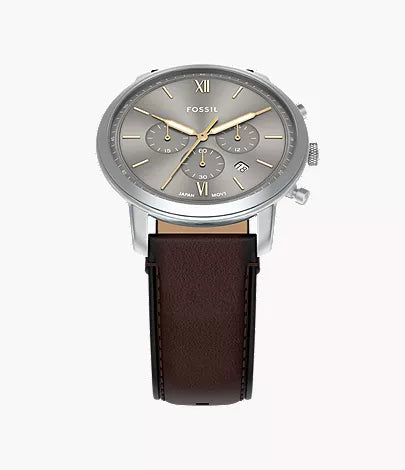 Neutra 44mm Chronograph Brown Leather Watch