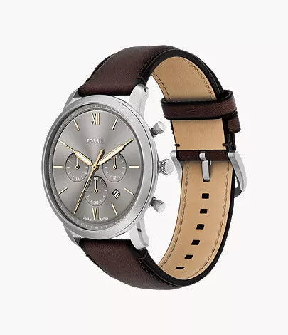 Neutra 44mm Chronograph Brown Leather Watch