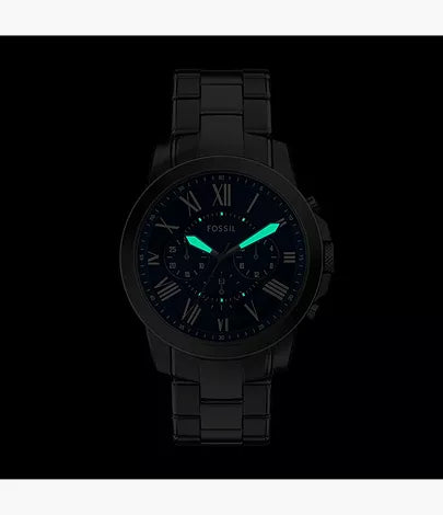 Grant 44mm Chronograph Gunmetal Stainless Steel Watch