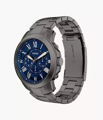 Grant 44mm Chronograph Gunmetal Stainless Steel Watch