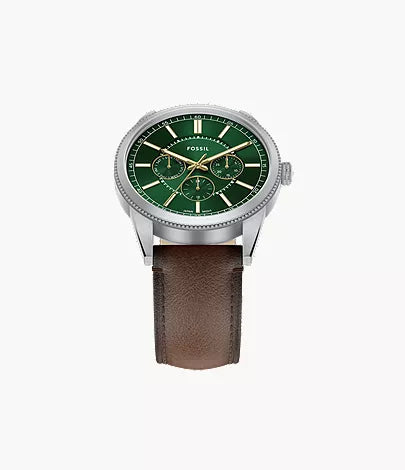 Pearson 42mm Multifunction Brown Leather Watch