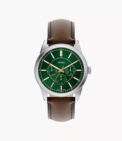 Pearson 42mm Multifunction Brown Leather Watch