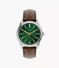 Pearson 42mm Multifunction Brown Leather Watch