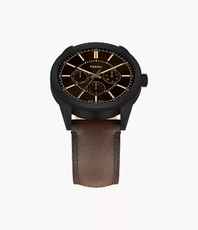 Pearson 42mm Multifunction Brown Leather Watch