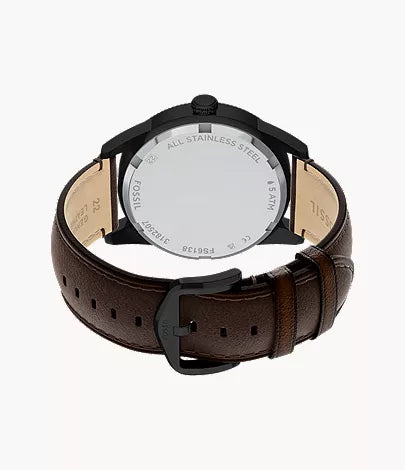 Pearson 42mm Multifunction Brown Leather Watch
