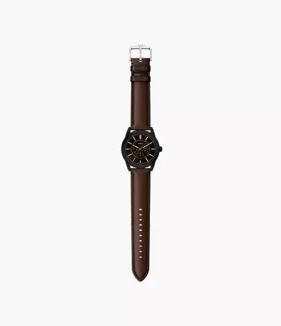Pearson 42mm Multifunction Brown Leather Watch