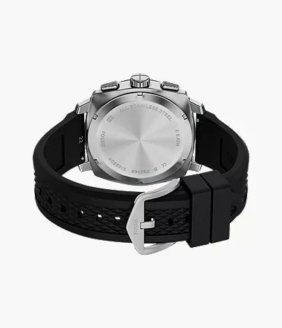 Machine 44mm Chronograph Black Silicone Watch and Bracelet Set