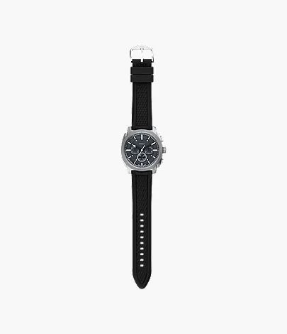 Machine 44mm Chronograph Black Silicone Watch and Bracelet Set