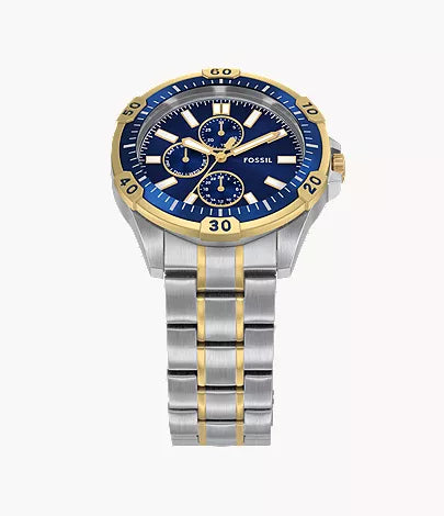 Garrett 44mm Multifunction Two-Tone Stainless Steel Watch