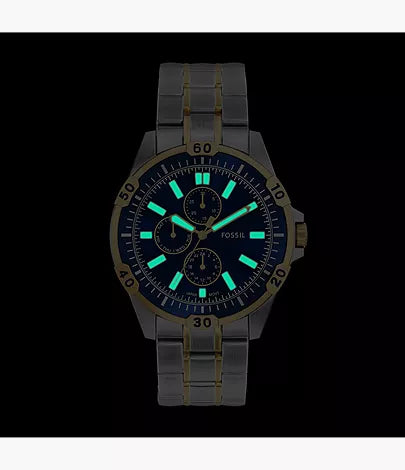 Garrett 44mm Multifunction Two-Tone Stainless Steel Watch