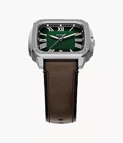 Crosby 42mm Three-Hand Brown Leather Watch