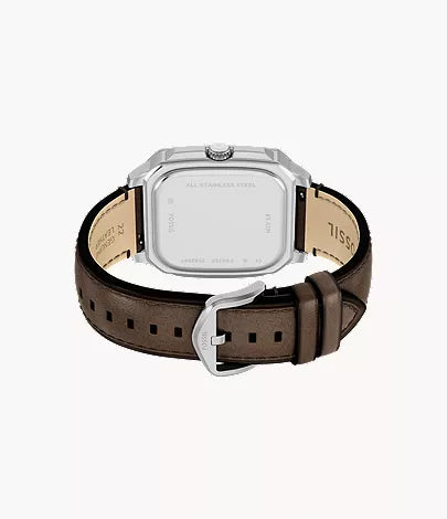 Crosby 42mm Three-Hand Brown Leather Watch