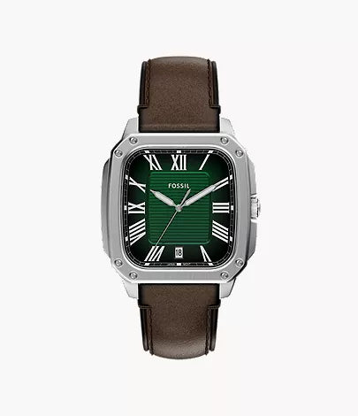 Crosby 42mm Three-Hand Brown Leather Watch