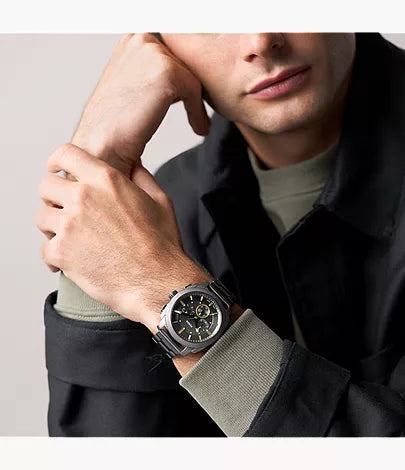 Machine 44mm Chronograph Smoke Stainless Steel Watch