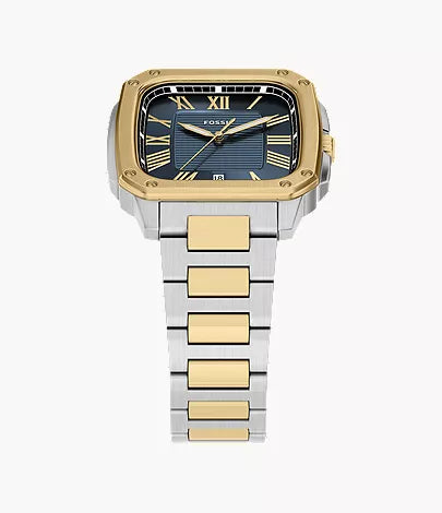 Crosby 42mm Three-Hand Date Two-Tone Stainless Steel Watch
